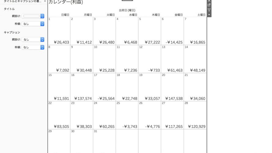 Tableauでカレンダー形式のダッシュボードを作成する方法 キヨシの命題